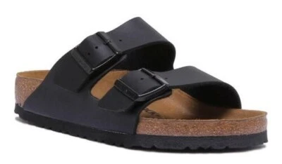 Birkenstock Arizona Bf Unisexe Sandale Pour Homme En Noir Uk 2 - 12 - Photo 1/4