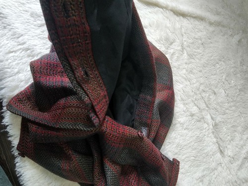 Vintage career options 100% wool long plaid button down full lined skirt size 10 - Picture 6 of 8