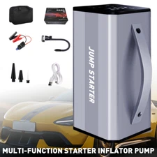 99800mAh Portable Car Jump Starter Power Bank Tire W/ Air Compressor Inflator