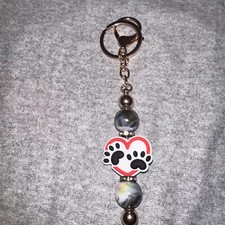 Handmade Beaded Keychain, Purse Charm, Zipper Pull