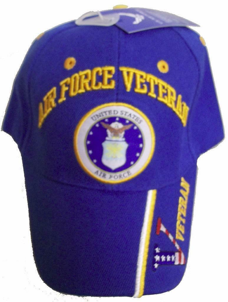 USA AIR FORCE VETERAN BASEBALL STYLE EMBROIDERED HAT ball cap vet us flag  A144