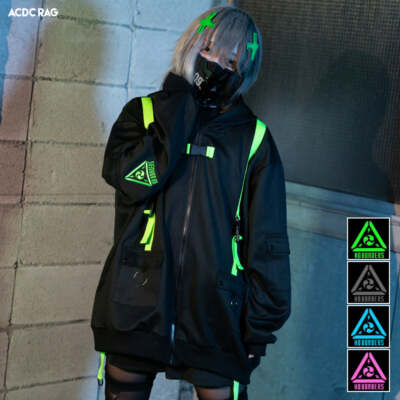 NEW ACDC Rag - Uzurai Cyberpunk Tech Oversized Black Green