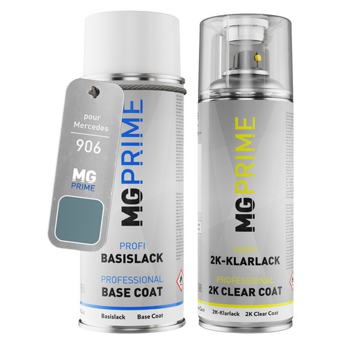 Peinture Kit Bombe Aérosol 2C Pour Mercedes 906 Graublau Metallic Bleu