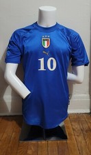 Puma S 2004-06 Italy Home Soccer Football Jersey #10 Roberto Baggio