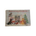 NEW CHRISTMAS WINTER GLASS KITCHEN CUTTING BOARD /APPETIZERS  DOGS/CATS/CAMPER 