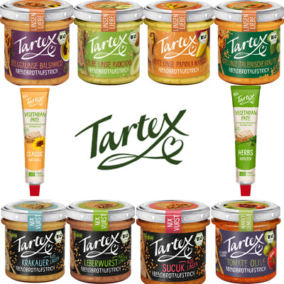 Tartex Brotaufstriche alle Sorten von A-Z Bio