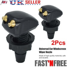 2 x Universal Car Windscreen Washer Wiper Nozzle Spray Jet DIY Front Window Pair