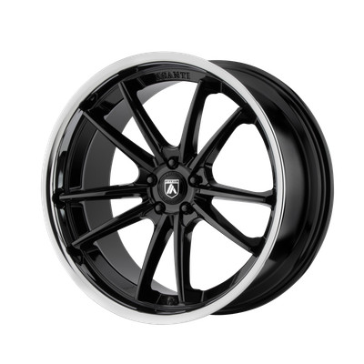 22x10.5 Asanti Black ABL-23 Gloss Black Chrome Lip Wheels 5x4.5 (35mm) Set of 4