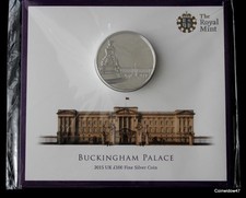 Buckingham Palace .999 2oz Silver BU UK £100 Coin 2015 Royal Mint Pack - Sealed 99.15 per troy oz