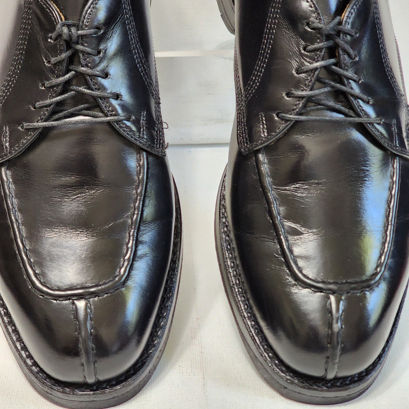 SAOLA Allen Edmonds Scarpa da lavoro vestito DELLWOOD punta spaccata blucher 8 D nera Vibram usata in ottime condizioni