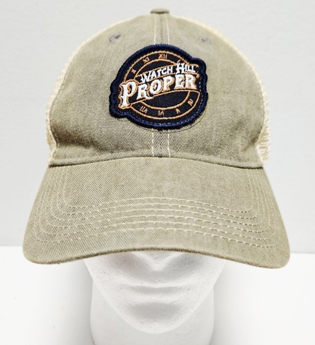 Watch Hill Proper Bourbon/Whiskey Restaurant Gray Denim Mesh Baseball Cap/Hat 