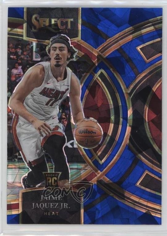 2023-24 Panini Select Premier Level Blue Cracked Ice Prizm Jaime Jaquez Jr 0z2o