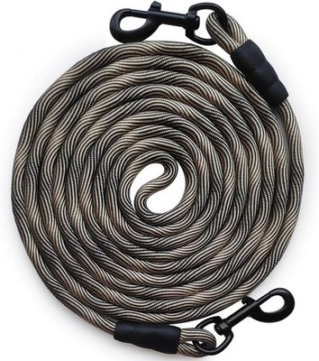 Heavy Duty Tangle Rope Free Nylon Dog Tie Out Leash Rust Proof Clips Escape