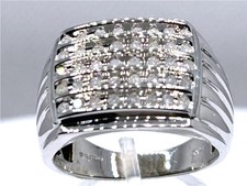 0.52ct Gent's Diamond Ring in 9K White Gold