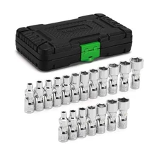 19-Piece 1/4-Inch Drive Universal Joint Socket 1/4" Dr. Metric & SAE (19pcs)