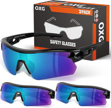3 Pack Work Safety Glasses for Men Women ANSI Z87.1 Scratch Impact Resistant Pr