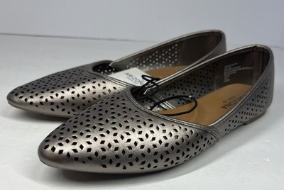 Women's Arizona Jean Co Julian Pointed Toe Ballet Flats - Metallic - 7.5 - NIB