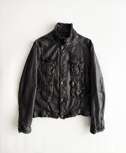 FW2005 NEIL BARRETT LEATHER JACKET Men's Size Xs