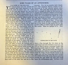 1874 Astronomy Stars Planets illustrated