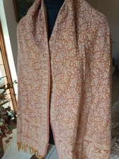 amber Soft Warm Yak Wool Large Shawl Tibet Handmade meditation Reversible Wrap