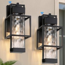 Outdoor Wall Sconce Black 2 Pack 15" Waterproof LED