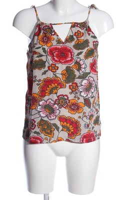 COLOURS OF THE WORLD Spaghettiträger Top Damen Top Gr. DE 38 creme-rot-grün