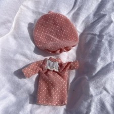 Vintage Strawberry Shortcake Sleepy Berry Sleepy Pajamas Nightgown And Bonnet