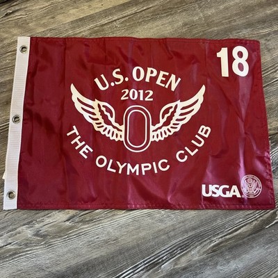 USGA U.S. Open 2012 The Olympic Club Maroon White Golf Flag Official Souvenir