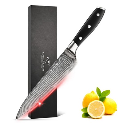 8-Inch Professional Damascus Super Steel Kitchen Chef Knife with ABS Handle
