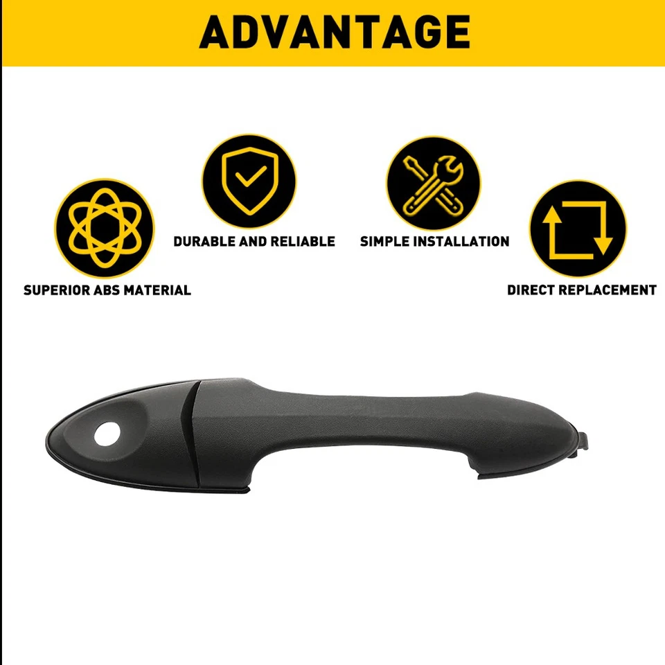 Manija de puerta delantera izquierda exterior negra Fit Ford Escape / Focus / Mazda Tribute Foto 2 de 4