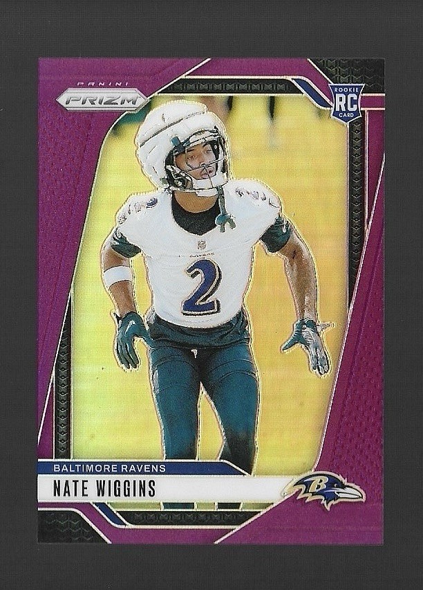 2024 Prizm Football - Nate Wiggins #380 Purple Prizm /125 - Ravens