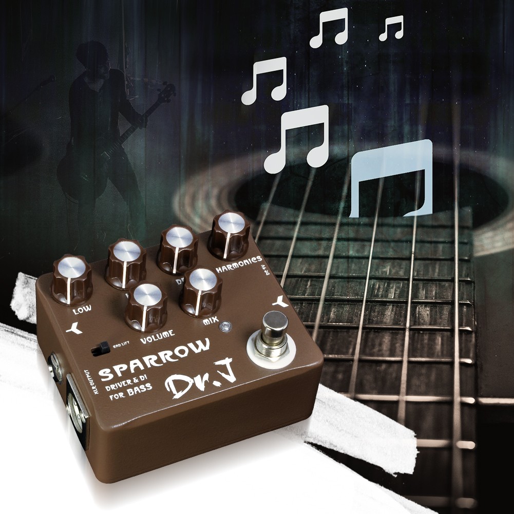JOYO Overdrive Mic'd Tube Amplificatore Basso Simulatore Pedale Integrato DI&XLR per Registrazione foto 4