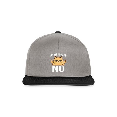 Before You Ask No | Genervte Katze Snapback Cap