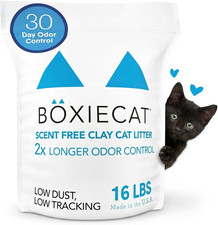 Boxie Unscented 30 Day Odor Control Clumping Clay Cat  Kitty Litter 16 Lb, 99.9
