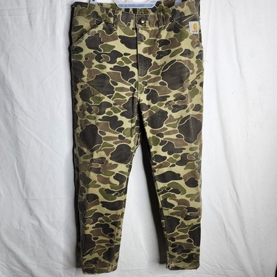 Vintage 70s Carhartt Duck Camo Pants Sz 32”x27” Preowned VTG Jeans