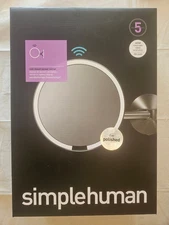 Simplehuman 8" Wall Mount Sensor Makeup Mirror, 5X Magnification, Hardwired -NIB