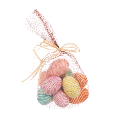 12er Set Woll Osterei Deko Unikat Frühling Thema Wohndeko