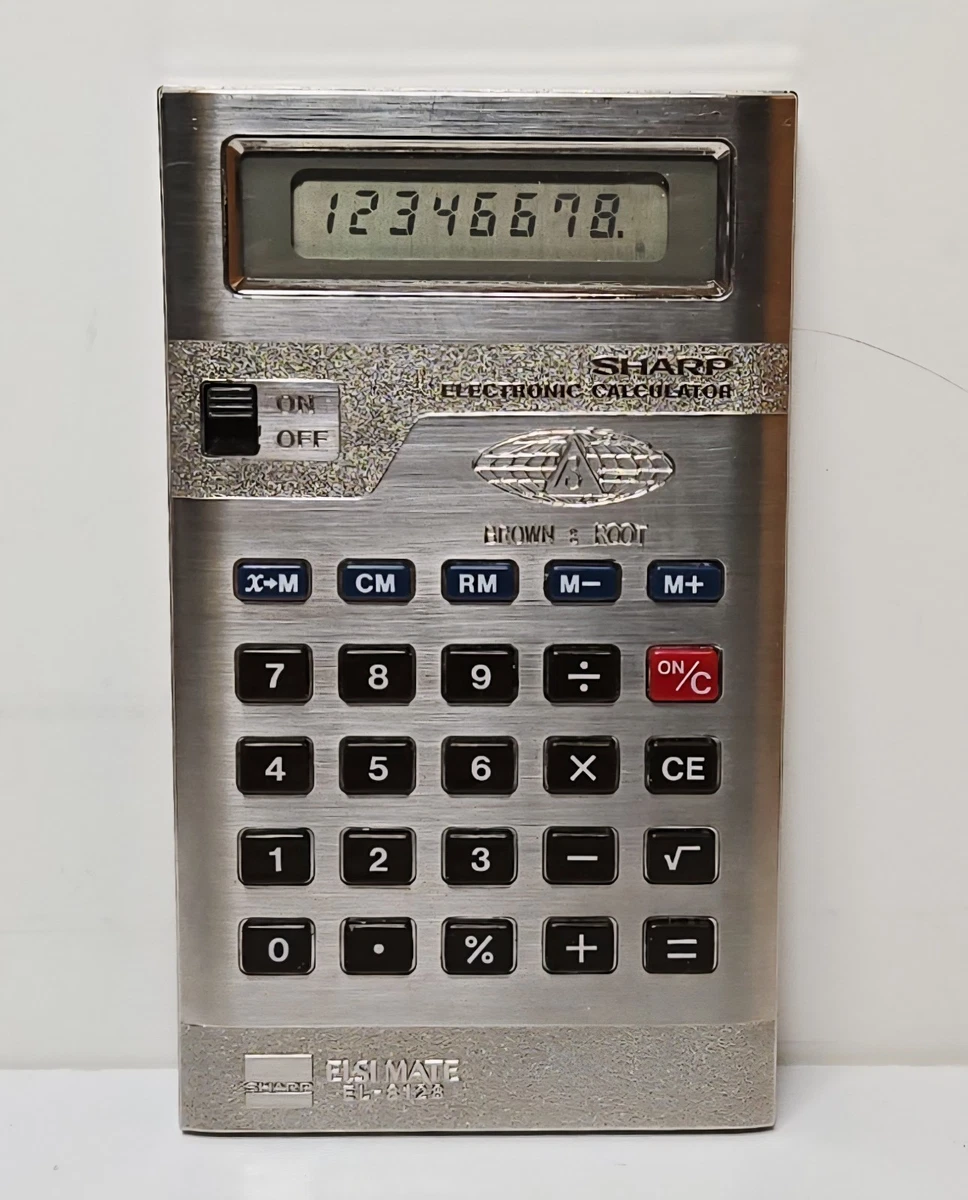 Calculatrice Sharp Elsi Mate EL-214 Vintage - Japon, Format Poche, Boîte D'origine