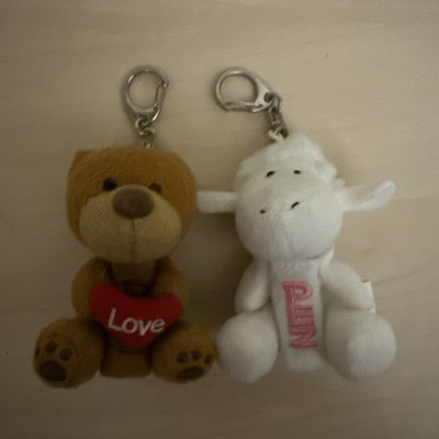 Lot Of 2 PEZ Dispenser Key Chains/Barnyard Baby Lamb/ Cuddle Cub Brown Bear