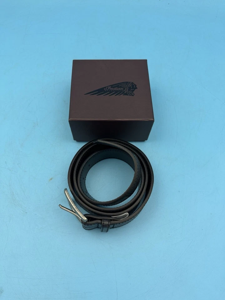 NUEVO CINTURÓN DE CUERO NEGRO PARA MOTO INDIA - X GRANDE Foto 4 de 4