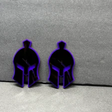 Fit Jeep Wrangler JL Gladiator 2X Fender Badge Emblem Black/Purple Multicolor