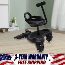 Kids Buggy Board Stroller Step Stand Ride-On Pedal Detachable Seat Non-Slip