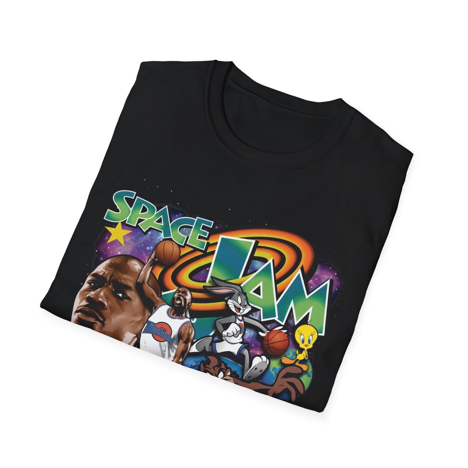 Michael Jordan Space Jam Movie Graphic T Shirt Vintage Style Fan Tee