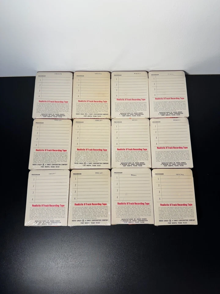 Realistic 40 Minute Blank 8-Track Recording Tapes Sealed Radio Shack - Lot of 12 - Image 4 of 4