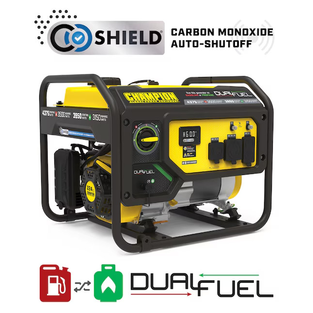 Champion Power Equipment 4375/3500 Watt Dual Fuel RV Ready Portable Generator