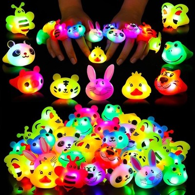 LED Leuchtringe Spielzeug 20 Stück niedliche Tiere blinkend Party Tasche Füllung für Kinder