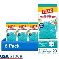 MaxStrength 13 Gallon Drawstring Kitchen Trash Bags Scented Leak Proof Bags New