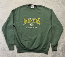 VINTAGE Green Bay Packers Embroidered Sweatshirt M Lee Sport Crewneck NFL 90s