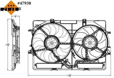 LEFT FITS AUDI A4 ALLROAD B8 2.0 TFSI QUATTRO FAN, ENGINE COOLING 47938 NRF