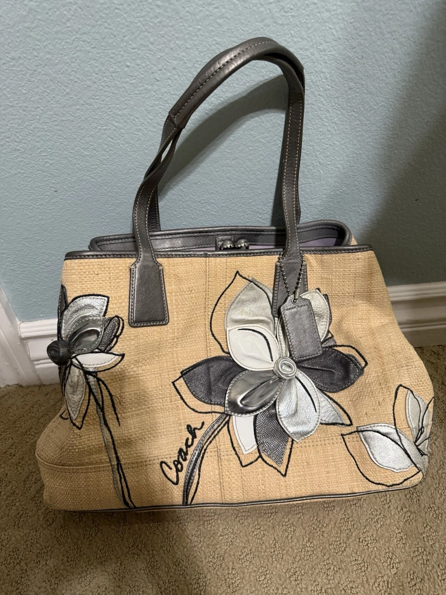 Coach Floral Bags & for Straw Exterior Women for sale | eBay